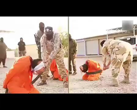 ISIS beheading imprisoned men