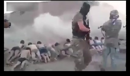 ISIS mass execution of Syrian soldiers 