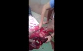 Insane Man Slaughtering In Brazil