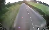 Truck smashes motorcycle and kills biker instantly