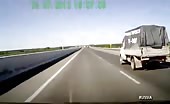Highway car accident in russia
