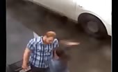 Angry wife gets brutal beating from her husband on road
