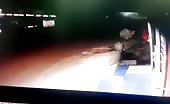 Drunk Man run over by a Truck
