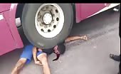 Cyclist Crushed under Bus Wheels