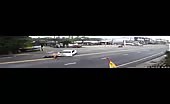Motorcyclist Crashes into Car