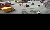 Woman in India crushed by the Bus