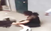 Chinese girl receiving a beating