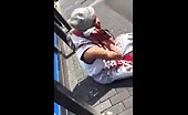 Guy coughing blood
