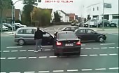 Tough Guy meets instant Justice on road
