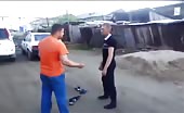 Fat guy gets instant justice while bullying 