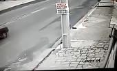 CCTV footage of brutal motorbike accident