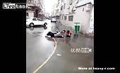 Chinese Man Beats His Wife In Front Of Their Child