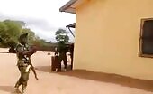 Regular people beaten by nigerian military