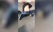 Palestinian kid beat the poo out of israeli trooper