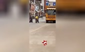 Man squashed by truck