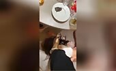 Tipsy chinese young lady manhandled by her sweetheart