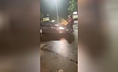 Intoxicated german (swabia) impede clips onto a youthful non-german young lady's vehicle