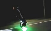 Electric unicycle wreck