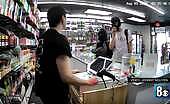 Thief got fucked up through cashier (lengthy video).