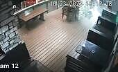 Suspect try while concealing in dining establishment patio area