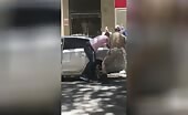 A policeman beat the chauffeur of an auto and also left uncenso