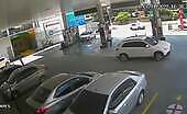 An employee was grinding the flooring at a gasoline stations when a mits