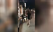 Antifa girly guy receives face adjusted
