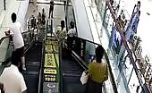 Because of recklessness the guy perished on the escalator.