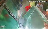 Negligent worker crushed next to hefty glass doors