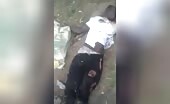 Dude was first beaten up at that point burned in a tire uncensored