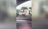 Fedex chauffeur jumped as well as stomped by his coworkers in a parkin