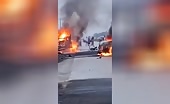4 burnt alive in intense wreck