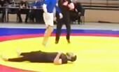 Grappler disabled after a traveling armbar falls short