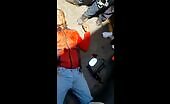 Hit man eliminates man at the gasoline station in colombia