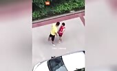 Kickboxer delivers an oppressor 3x his dimension into a seizure after bei