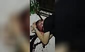 Knife stuck in guy's head