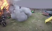 Lithium electric battery explosion as well as impact uncensored vide