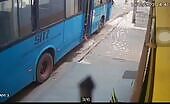 Paraplegic man is pulverized by a bus and also kil