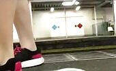 The girl jumped under the approaching subway train japan.