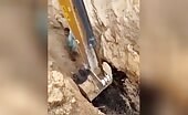 Worker is hidden to life with rocks after ho