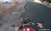 Instant Karma For Biker After Flipping The Bird