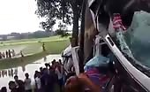 Car Crashes With Bus In Bangladesh