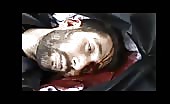 Shot dead by sniper of Syrian army