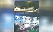 47 guard tied a rope around his neck and also embarked on the brid
