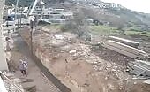 A cement pump advancement broke down on an employee's head the worke
