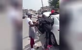 A homeless man attempted to get into another person is actually auto for whic