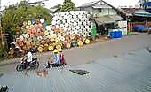 A motorcyclist was hit by a truck however eyewitnesses do not ca