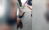 A female protected from covid died under the wheels of a truc