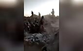 Azerbaijani soldiers shoot a group of armenian soldiers un