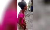 Bitch in short skirt was roughly punished by drug dealers th